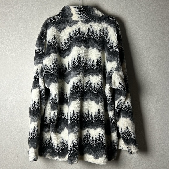 Vintage Forrest Print Zip Up Fleece Jacket - Picture 6 of 6